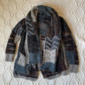 Line the Label Knit Patchwork Sweater Cardigan